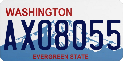 WA license plate AXO8055