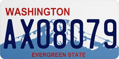WA license plate AXO8079
