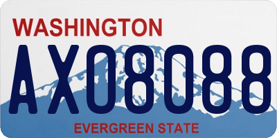 WA license plate AXO8088