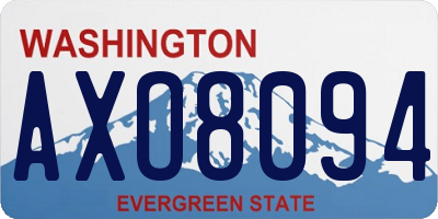 WA license plate AXO8094