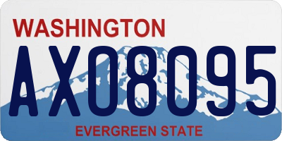 WA license plate AXO8095