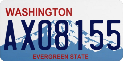 WA license plate AXO8155