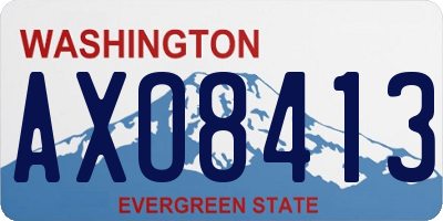 WA license plate AXO8413