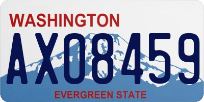WA license plate AXO8459