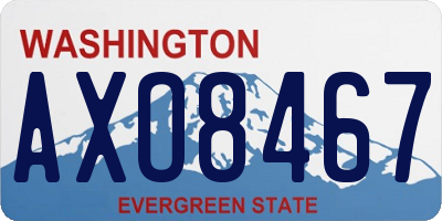 WA license plate AXO8467