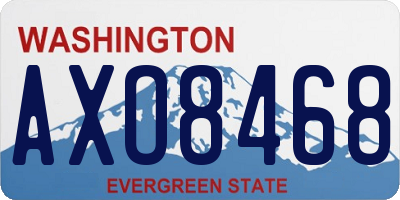 WA license plate AXO8468