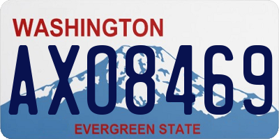WA license plate AXO8469