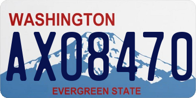 WA license plate AXO8470