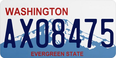 WA license plate AXO8475