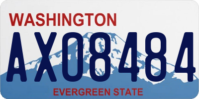 WA license plate AXO8484