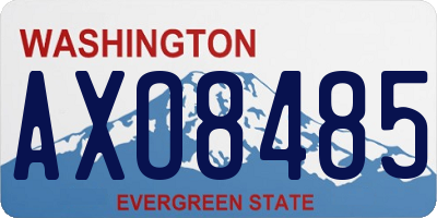 WA license plate AXO8485