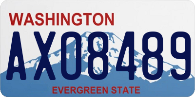 WA license plate AXO8489