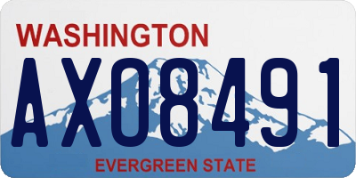 WA license plate AXO8491