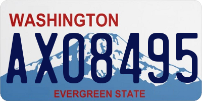 WA license plate AXO8495