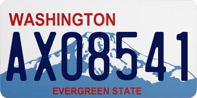 WA license plate AXO8541