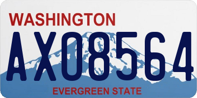 WA license plate AXO8564