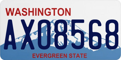 WA license plate AXO8568