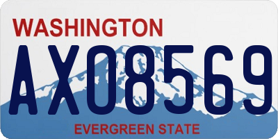 WA license plate AXO8569