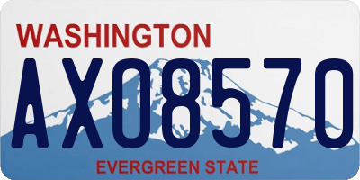 WA license plate AXO8570