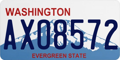 WA license plate AXO8572