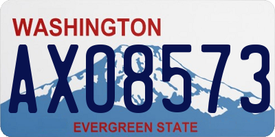 WA license plate AXO8573