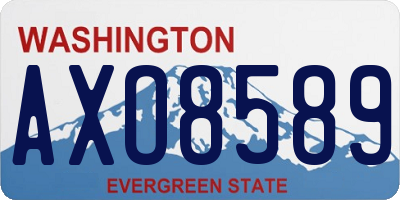 WA license plate AXO8589