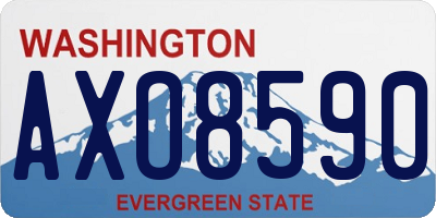 WA license plate AXO8590
