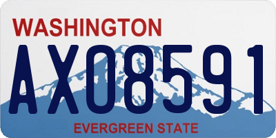 WA license plate AXO8591