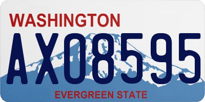 WA license plate AXO8595