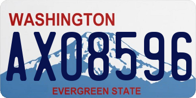 WA license plate AXO8596