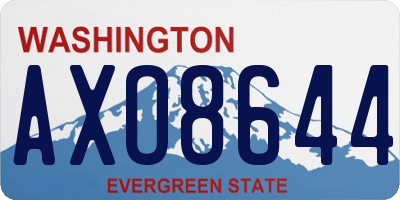 WA license plate AXO8644