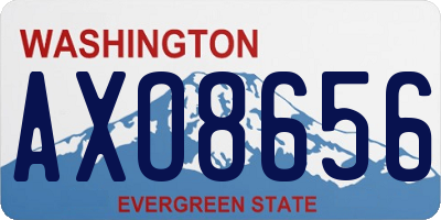 WA license plate AXO8656
