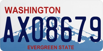WA license plate AXO8679