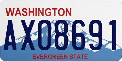 WA license plate AXO8691