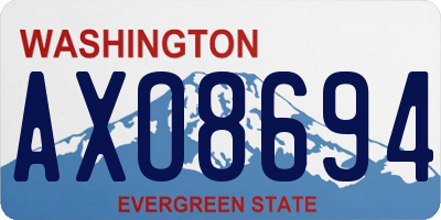 WA license plate AXO8694
