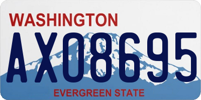 WA license plate AXO8695