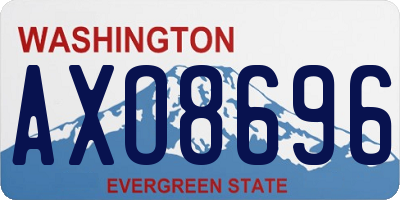 WA license plate AXO8696