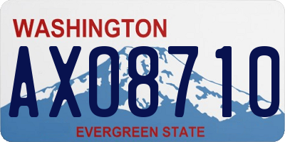 WA license plate AXO8710