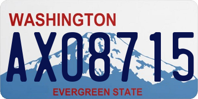WA license plate AXO8715