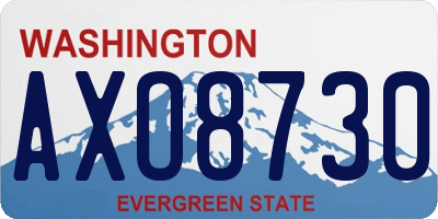 WA license plate AXO8730