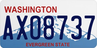 WA license plate AXO8737