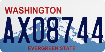 WA license plate AXO8744