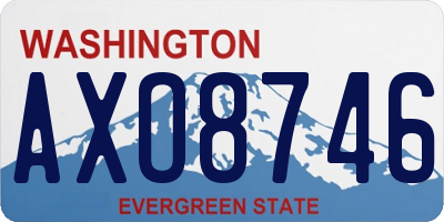 WA license plate AXO8746