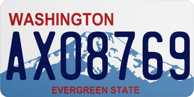 WA license plate AXO8769