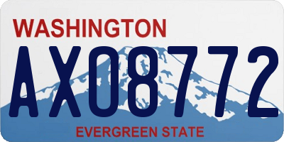 WA license plate AXO8772