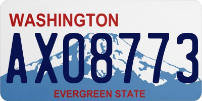 WA license plate AXO8773