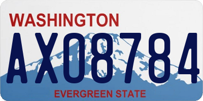 WA license plate AXO8784