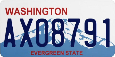 WA license plate AXO8791