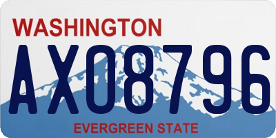WA license plate AXO8796