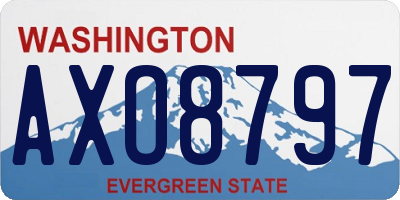 WA license plate AXO8797